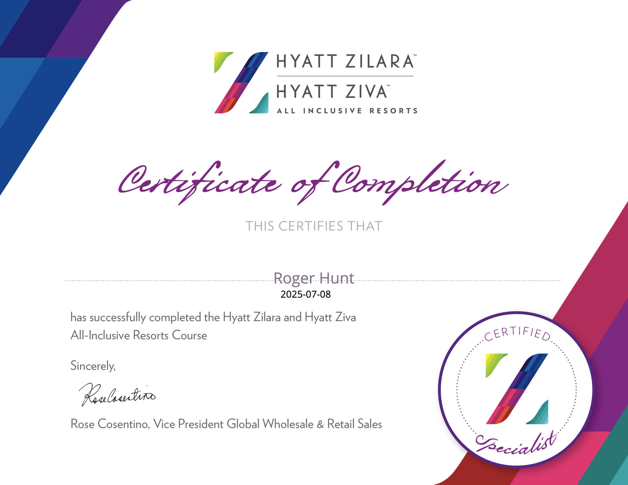 Hyatt Zilar & Ziva All Resorts Roger Hunt Travel Advisor The Travel Rooster