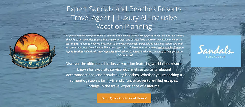 Relaxing Sunset is your goto website for Sandals and Beaches Resorts Information and Specials